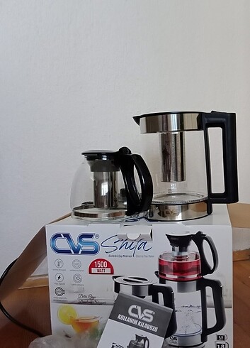 HİÇ KULLANILMADI ELEKTRİKLİ ÇAY MAKİNESİNİ ETİKETLİ
