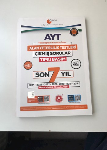 AYT Alan Yeterlilik Testleri Çıkmış Sorular Kitabı