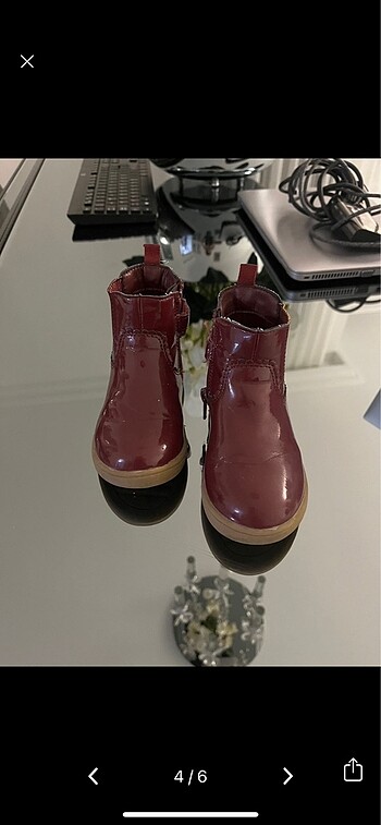 23 Beden bordo Renk Kız çocuk bot 23 numara deri
