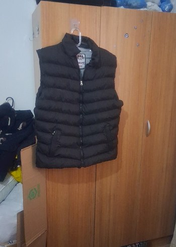 Siyah Fermuarlı Erkek Yelek.boy 70 en 45 cm.XXL - Görsel 3