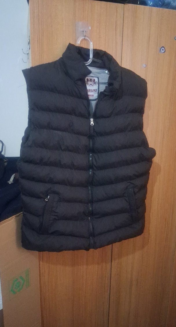 Siyah Fermuarlı Erkek Yelek.boy 70 en 45 cm.XXL - Görsel 4