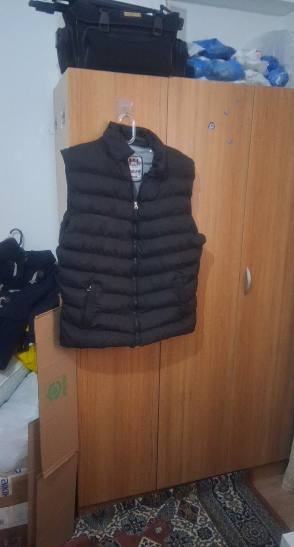 Siyah Fermuarlı Erkek Yelek.boy 70 en 45 cm.XXL - Görsel 3