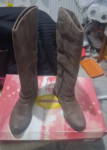 Kahverengi Tokalı Kadın Dizüstü Çizme.boy 38 en 25 - Görsel 6