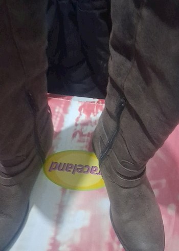 Kahverengi Tokalı Kadın Dizüstü Çizme.boy 38 en 25 - Görsel 3