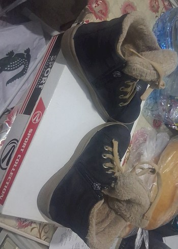 Kahverengi Kürklü cocuk  Dolgu Topuk Bot - Görsel 5