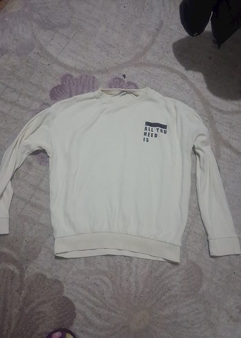 Beyaz Baskılı Kadın Sweatshirt..10.11.yas - Görsel 2