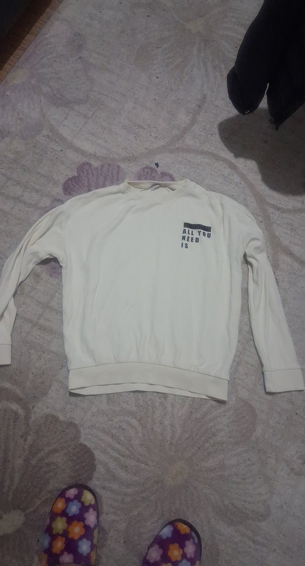 Beyaz Baskılı Kadın Sweatshirt..10.11.yas - Görsel 2