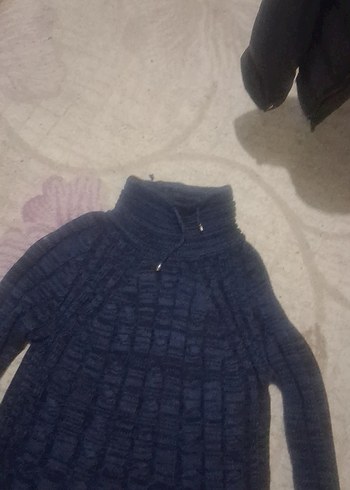 Kadın Gri Boğazlı Triko Kazak..boy 70 en .40 cm - Görsel 4