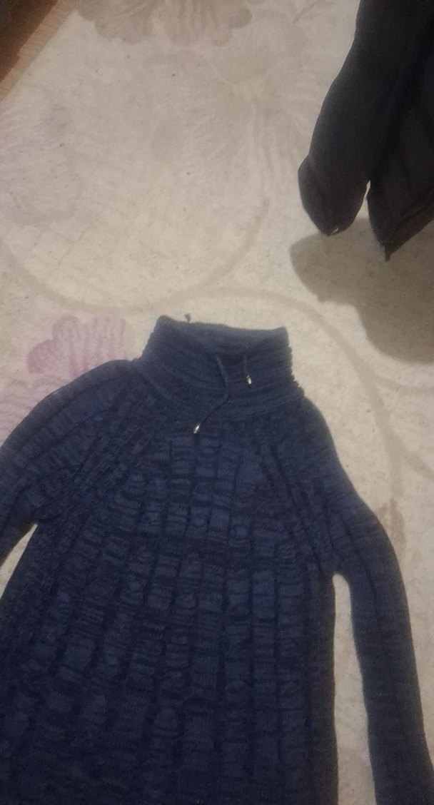 Kadın Gri Boğazlı Triko Kazak..boy 70 en .40 cm - Görsel 4