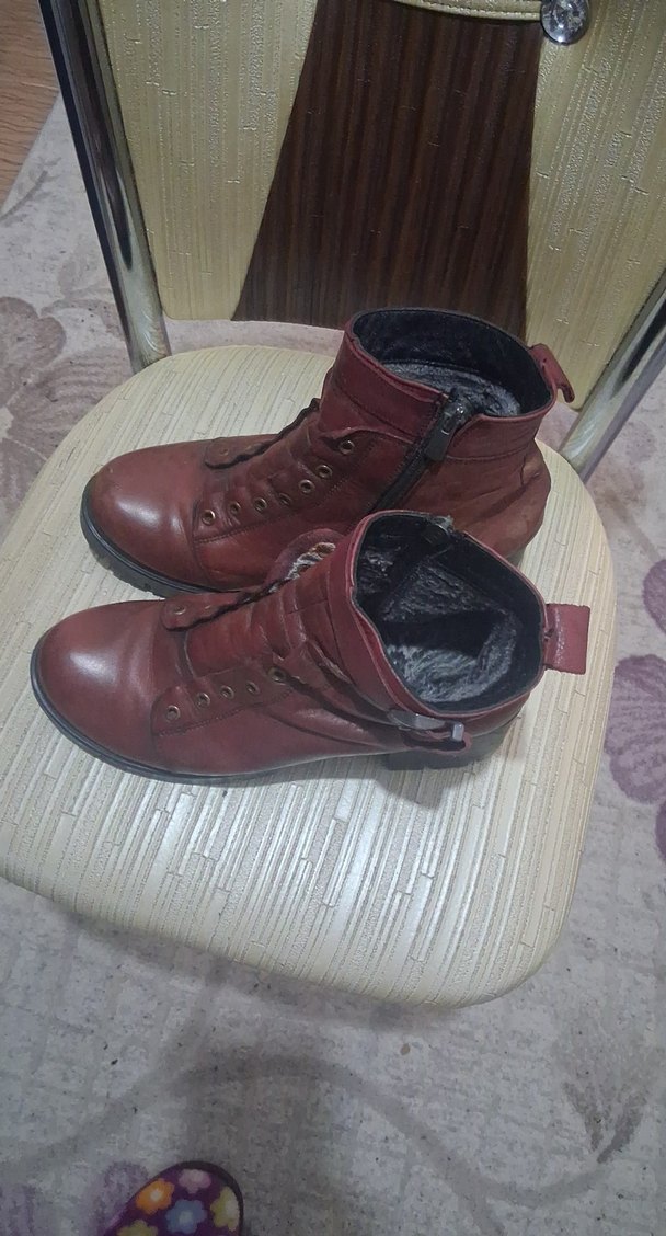 Kahverengi Deri Kadın Yüksek Topuklu Bot - Görsel 4