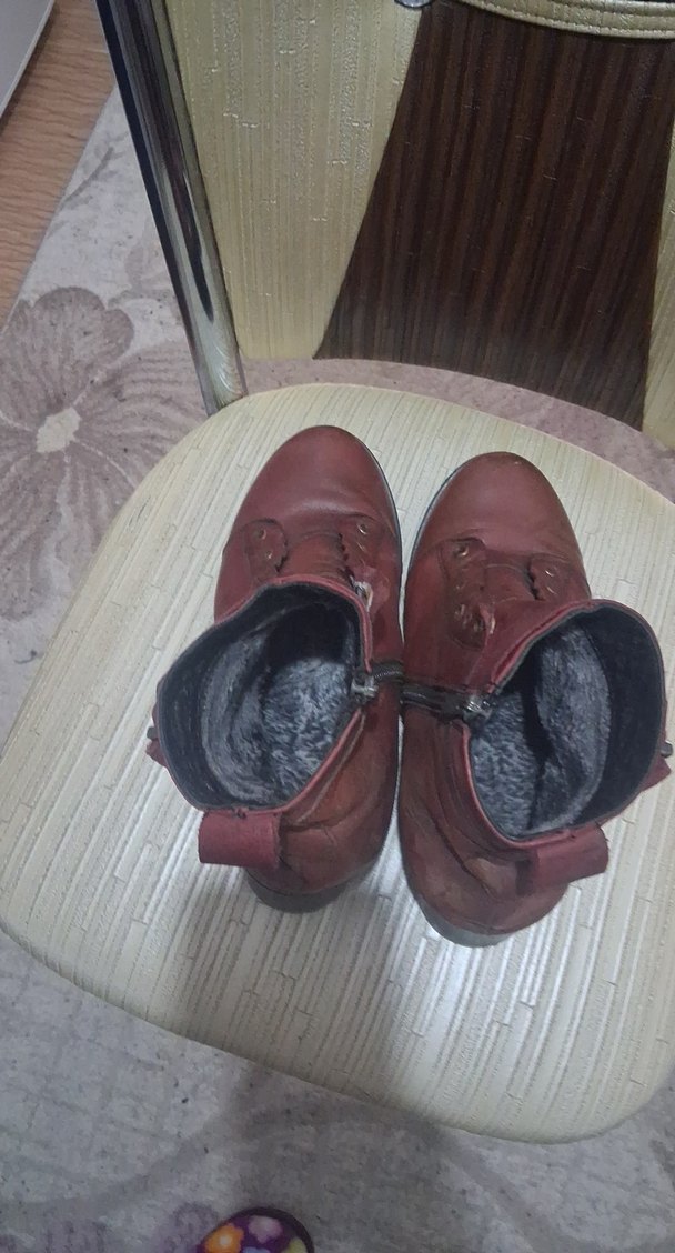 Kahverengi Deri Kadın Yüksek Topuklu Bot - Görsel 3