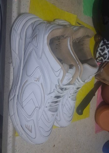 Beyaz Bağcıklı erkek Spor Ayakkabı - Görsel 3