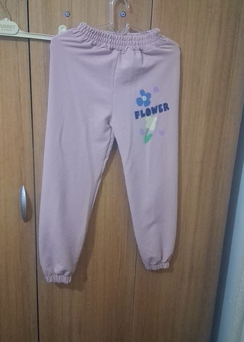 Mor Baskılı Rahat Kesim Kız Eşofman Altı - Görsel 3