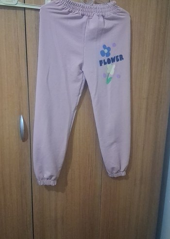 Mor Baskılı Rahat Kesim Kız Eşofman Altı - Görsel 4