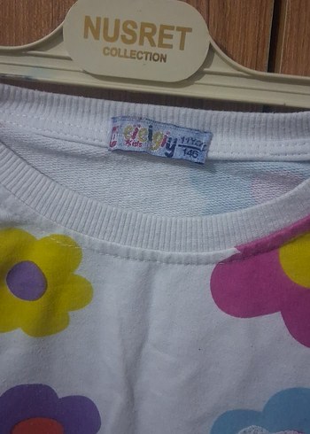 Kız Çocuk Mor Eşofman Takımı Çiçek Desenli - Görsel 4