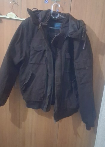 Kahverengi Kemerli Erkek Mont.. fermuarı bozuktur - Görsel 3