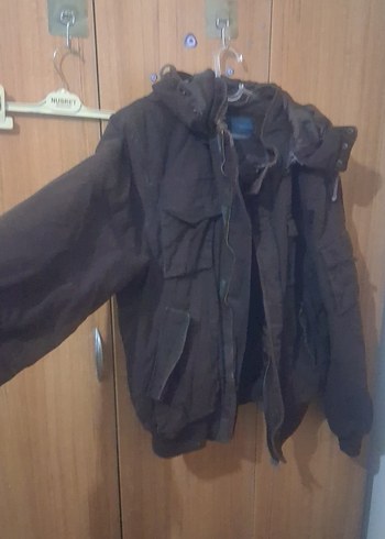 Kahverengi Kemerli Erkek Mont.. fermuarı bozuktur - Görsel 5