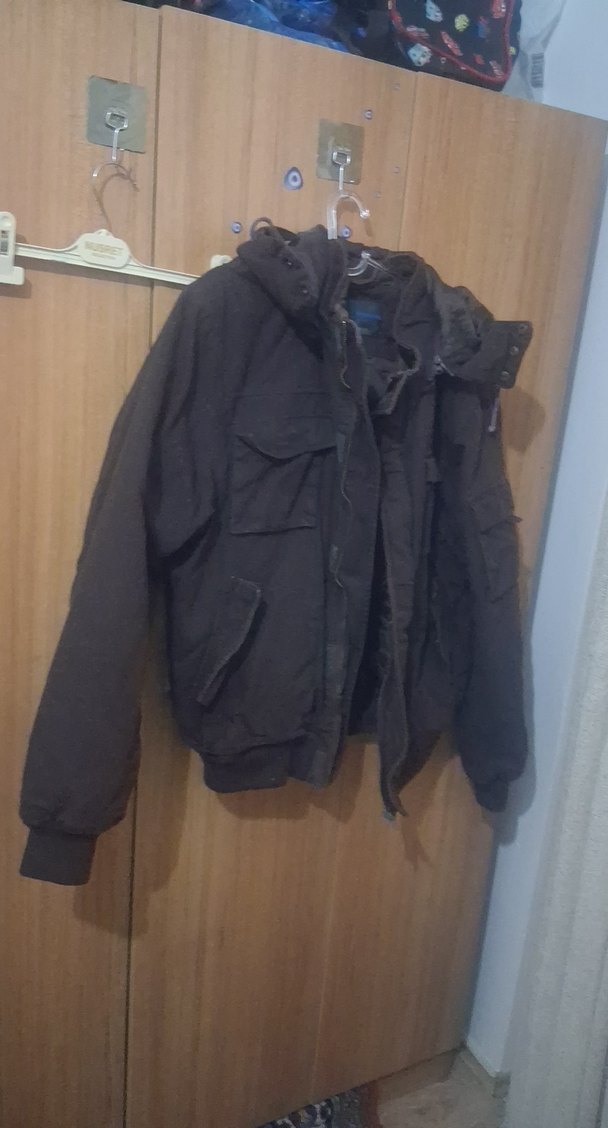 Kahverengi Kemerli Erkek Mont.. fermuarı bozuktur - Görsel 2