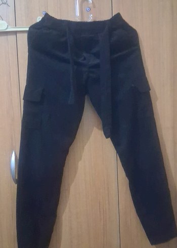 cocuk Siyah Bol Kesim Kemerli Denim Pantolon - Görsel 2