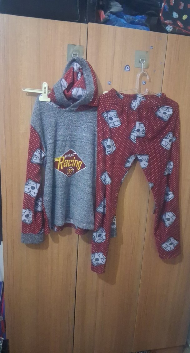 Erkek Çocuk Gri Desenli Rahat Eşofman Takımı - Görsel 3