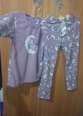 Mor Desenli cocuk Pijama Takımı - Görsel 3