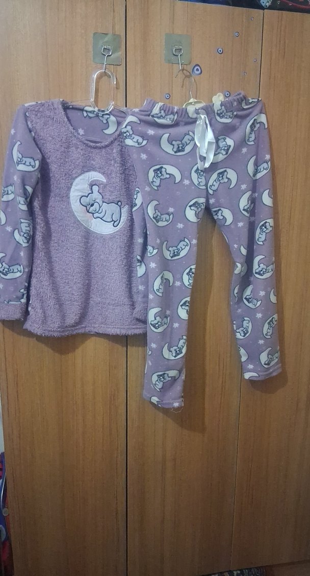 Mor Desenli cocuk  Pijama Takımı - Görsel 2