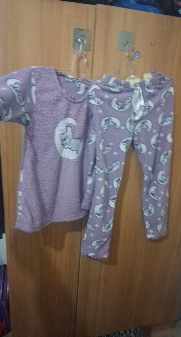 Mor Desenli cocuk  Pijama Takımı - Görsel 3
