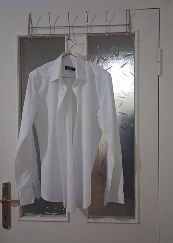 Diğer Erkek Beyaz Uzun Kollu Pamuklu Gömlek
