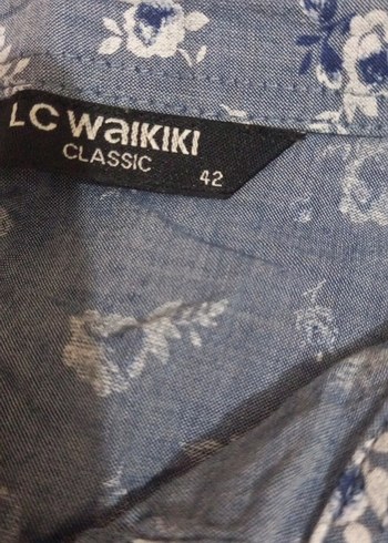 LC Waikiki Düğmeli Gri Desenli Kolsuz Kadın Gömlek