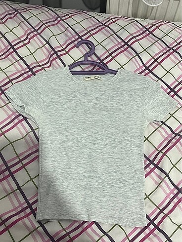 xs Beden PULL AND BEAR GRİ FITTED BLUZ