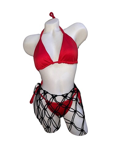 Bikini Takımı ve Fileli Pareo