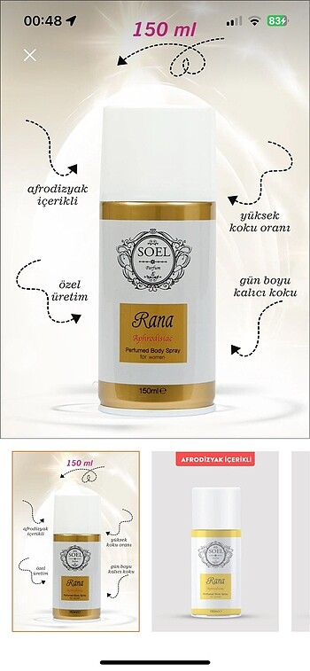 Beden Vücut spreyi soel Rana