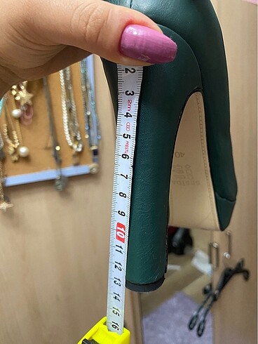 40 Beden haki Renk Haki yeşili yüksek topuklu ayakkabı
