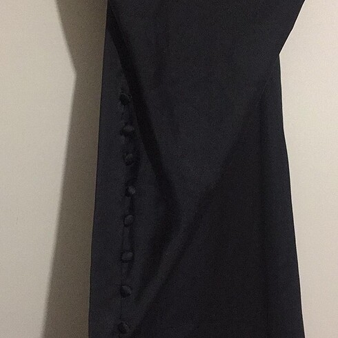 Zara Zara Saten Düğmeli Gece Elbisesi