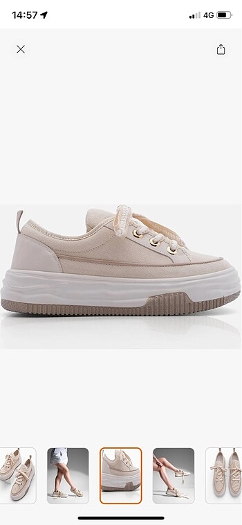 38 Beden ten rengi Renk Marjin kadın sneaker