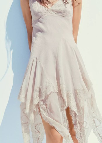 Zara Zara V Yaka Mini Bohem Gece Elbisesi