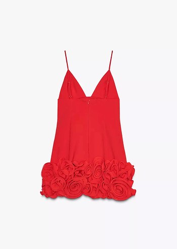 Kırmızı Mini Strappy Elbise - Görsel 3