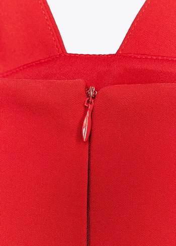 Kırmızı Mini Strappy Elbise - Görsel 6