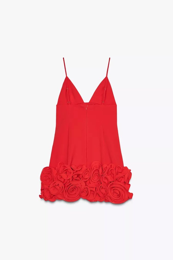 Kırmızı Mini Strappy Elbise - Görsel 3