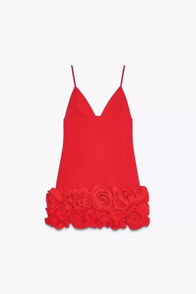 Kırmızı Mini Strappy Elbise - Görsel 2