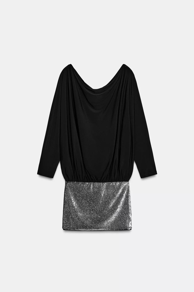 Gümüş Pullu Elbise - Görsel 3