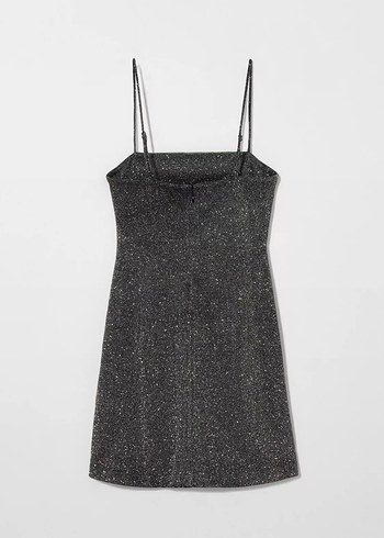 Gri Straplez Mini Elbise - Görsel 3