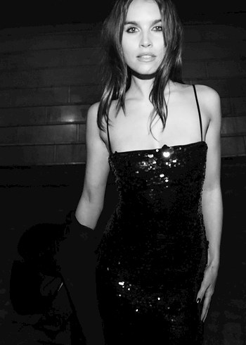 Siyah Straplez Uzun Kadın Abiye Elbise - Görsel 3