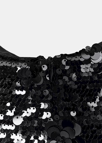 Siyah Strappy Uzun Abiye Elbise - Görsel 7