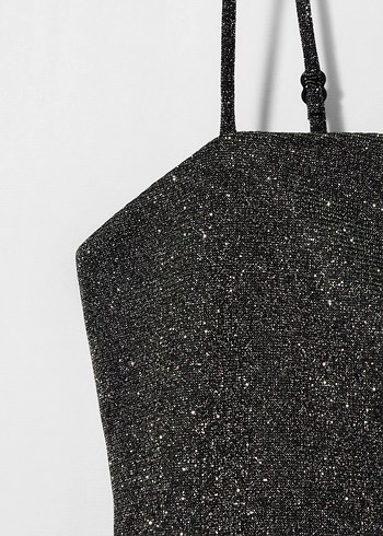 Koyu Gri Mini Elbise - Görsel 4