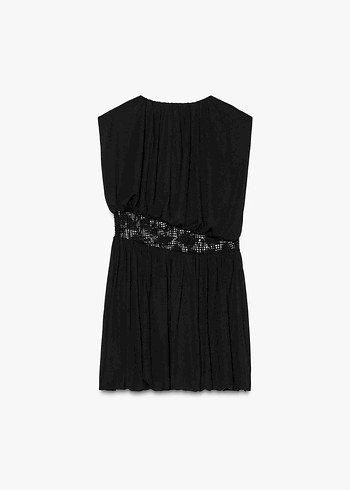 Zara Siyah Renkli Elbise - Görsel 4