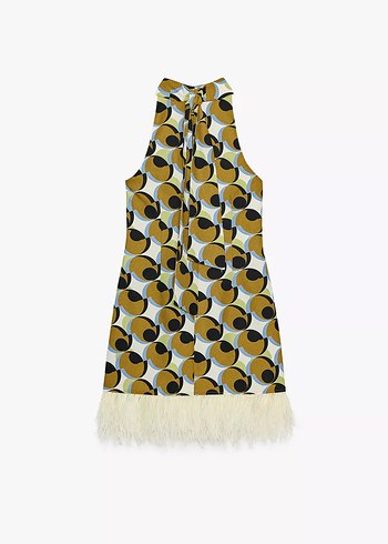 Zara Desenli Mini Elbise - Görsel 5