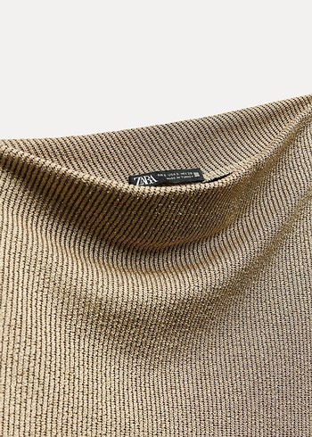 Zara Gold Rengi Elbise - Görsel 6