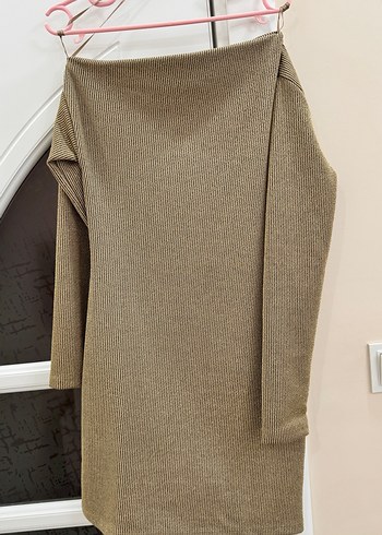 Zara Gold Rengi Elbise - Görsel 7