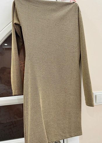 Zara Gold Rengi Elbise - Görsel 7